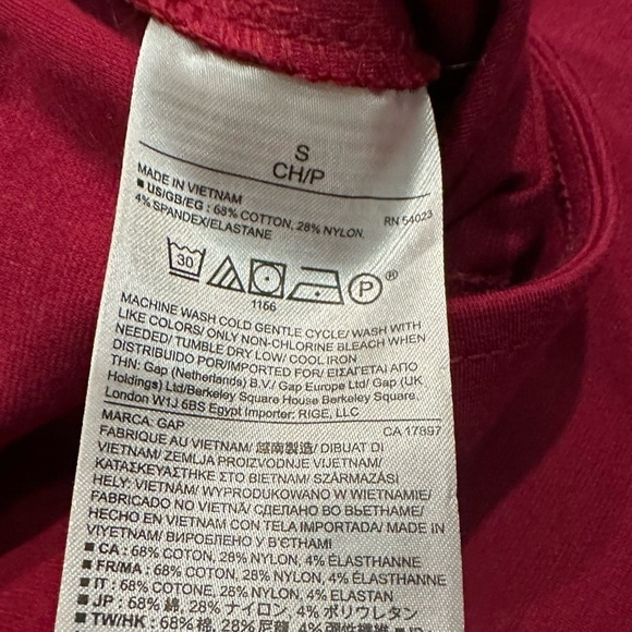 Gap Skate Skirt S Small Dark Red Swing Women Holidays Preppy Stretch Academia - Picture 7 of 9